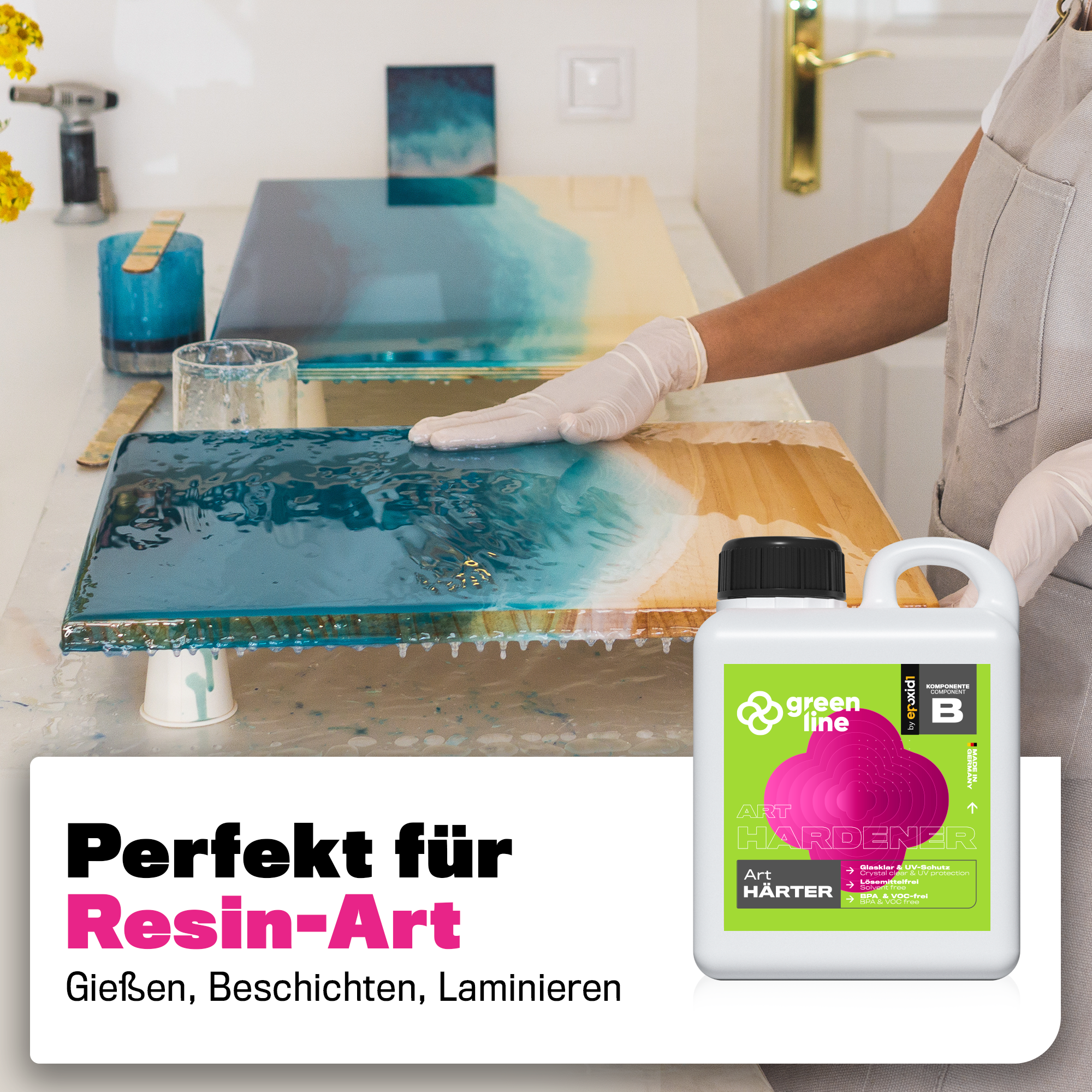 Art Green Line ist perfekt für Resin Art