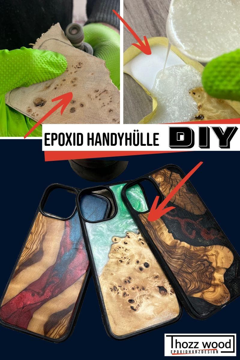 Handyhülle DIY Set mit Olivenholz