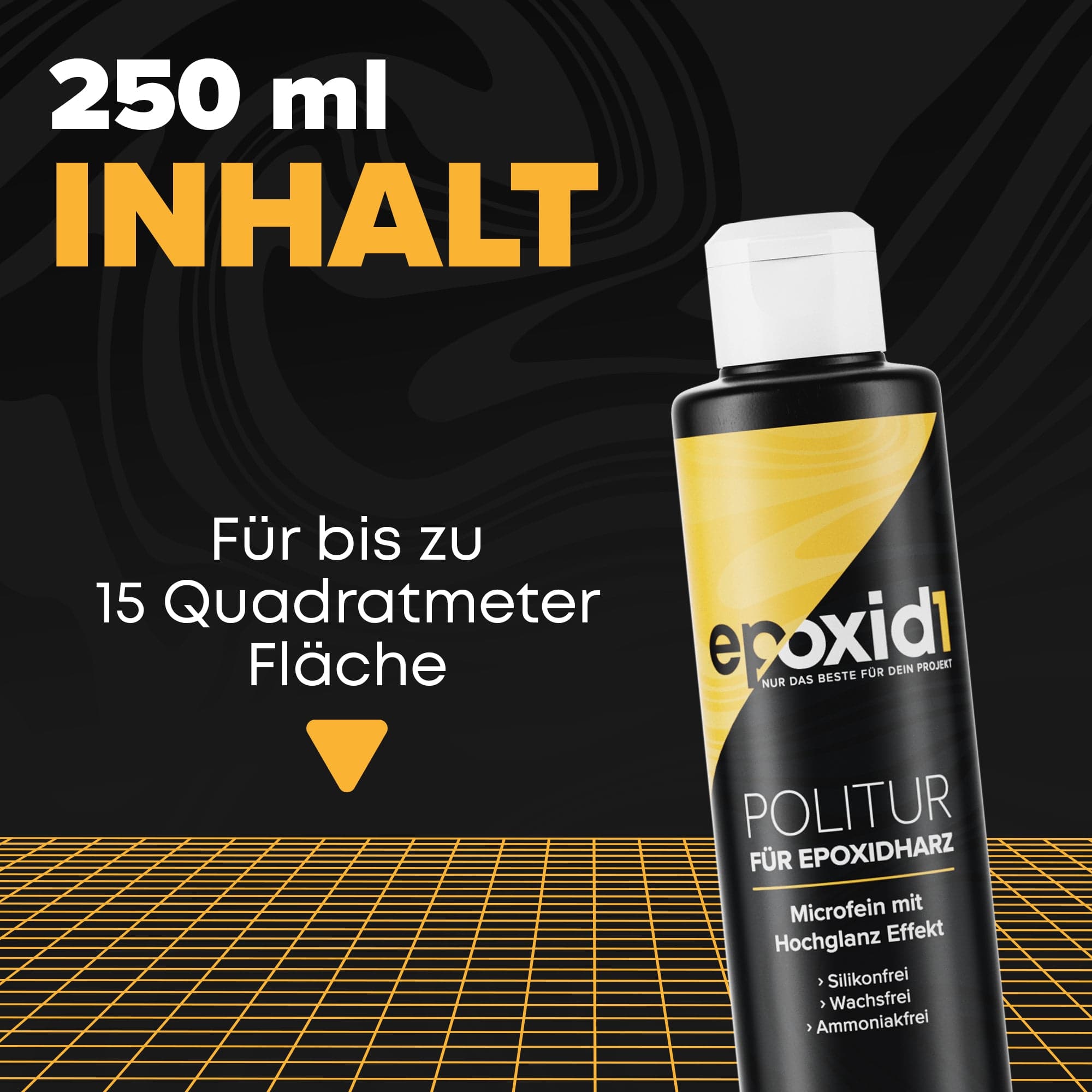 250ml Polierpaste reichen für bis zu 15 Quadratmeter Fläche