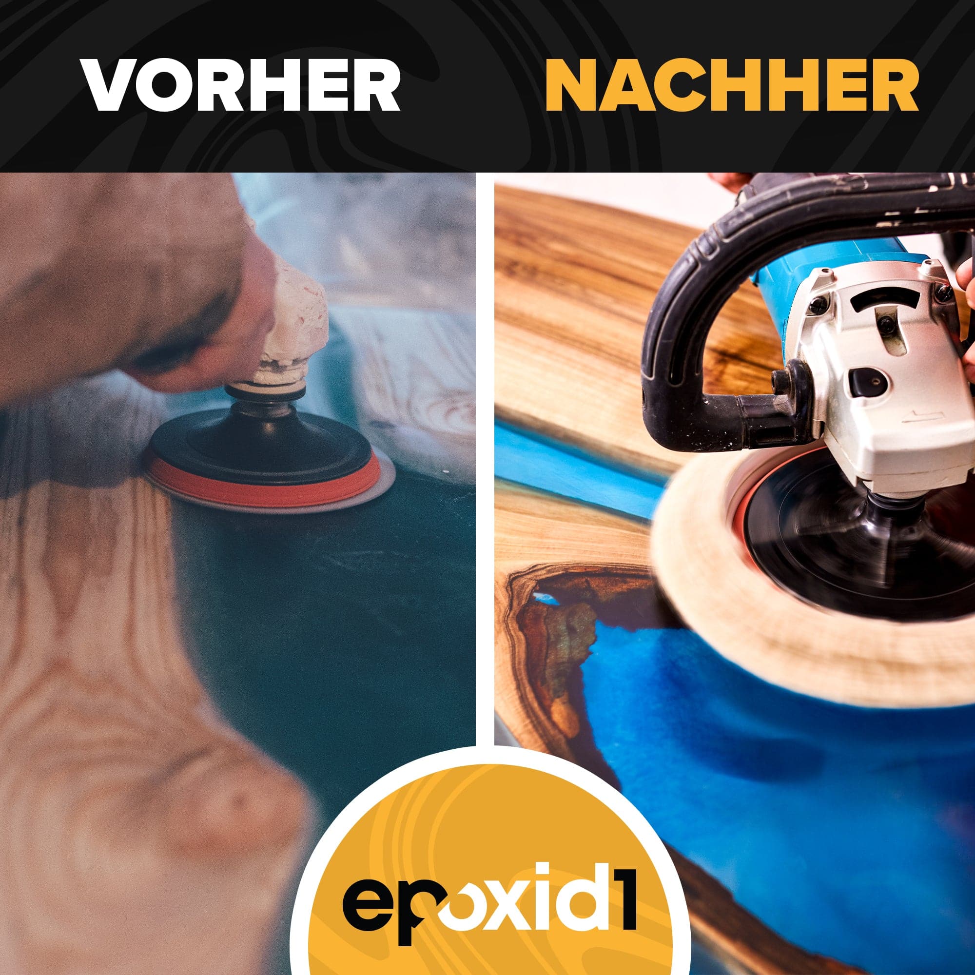 Epoxid1 Polierpaste Vorher Nachher Vergleich